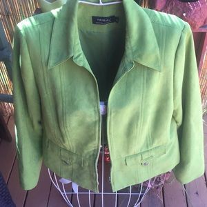Tribal Green Jacket Size 12 ZIP Closure